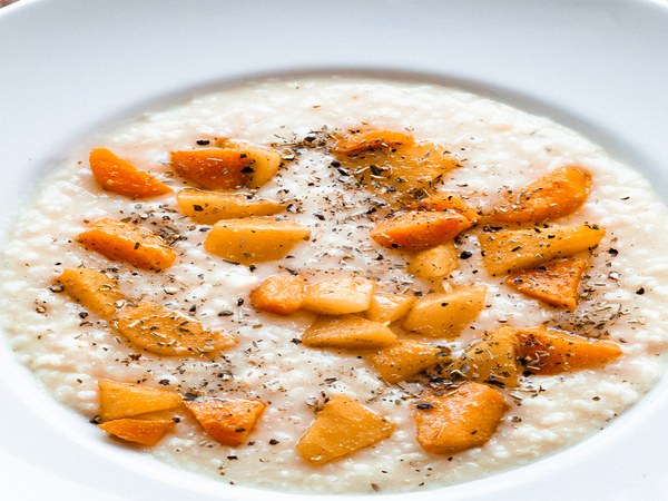 Risotto au Parmigiano Reggiano et concassée de bolets forestiers